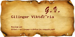Gilinger Viktória névjegykártya